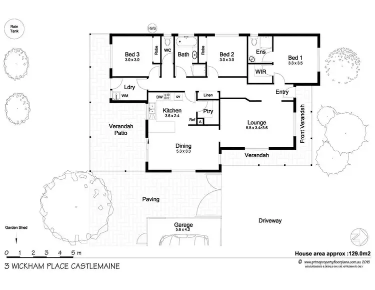 Floorplan of Homely house listing, 3 Wickham Place, Castlemaine VIC 3450