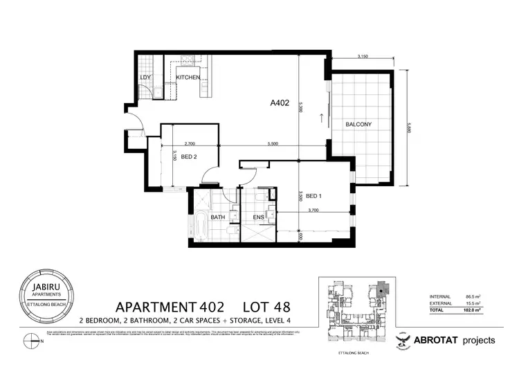 Floorplan of Homely apartment listing, Level 4/237-245 Ocean View Road, Ettalong Beach NSW 2257
