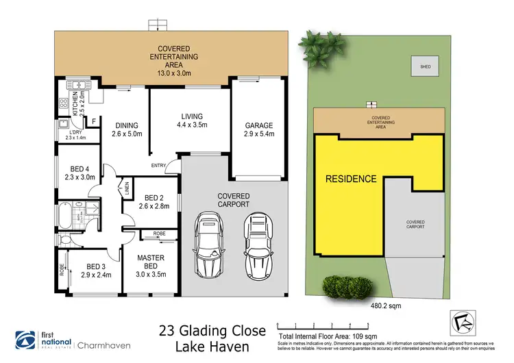 Floorplan of Homely house listing, 23 Glading Close, Lake Haven NSW 2263