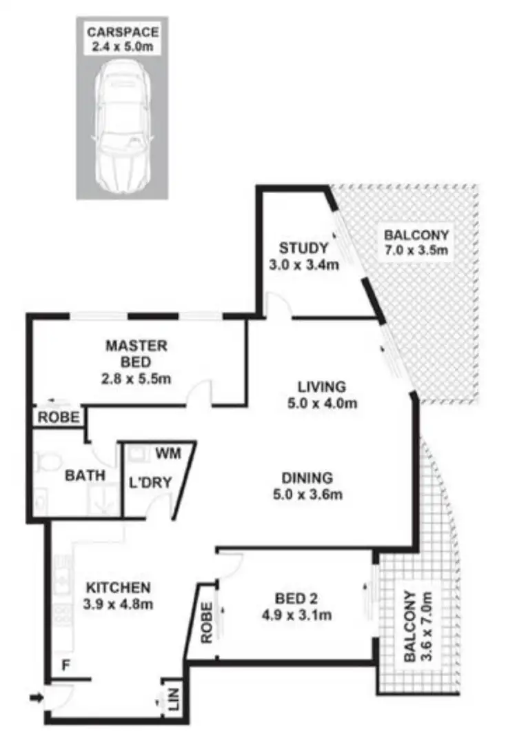 Floorplan of Homely apartment listing, 22/9-13 Griffiths Street, Blacktown NSW 2148