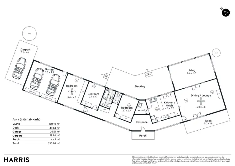 Floorplan of Homely house listing, 2 Lesley Crescent, Crafers SA 5152