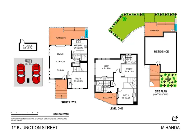 Floorplan of Homely townhouse listing, 1/16 Junction Street, Miranda NSW 2228