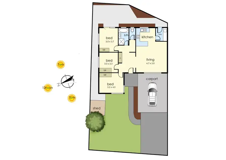 Floorplan of Homely house listing, 5 Karingal Drive, Frankston VIC 3199