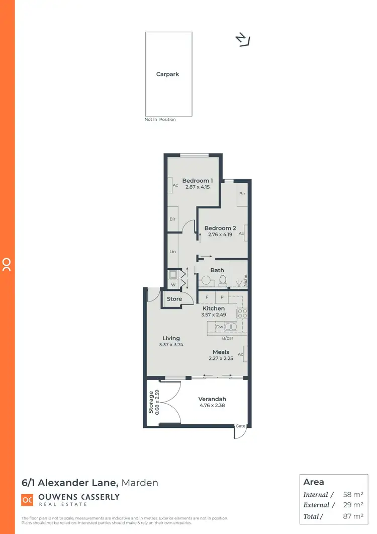 Floorplan of Homely unit listing, 6/1 Alexander Lane, Marden SA 5070