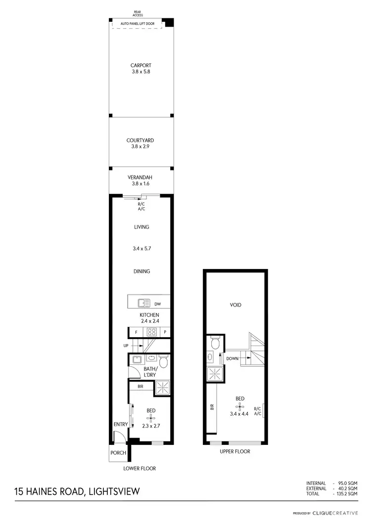 Floorplan of Homely townhouse listing, 15 Haines Road, Lightsview SA 5085