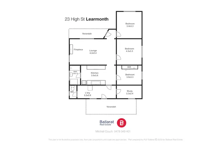 Floorplan of Homely house listing, 23 High Street, Learmonth VIC 3352