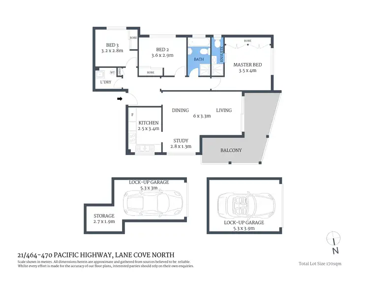 Floorplan of Homely apartment listing, 21/464-470 Pacific Highway, Lane Cove North NSW 2066