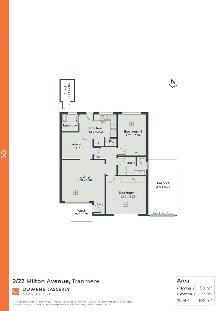 Floorplan of Homely unit listing, 2/22 Milton Avenue, Tranmere SA 5073