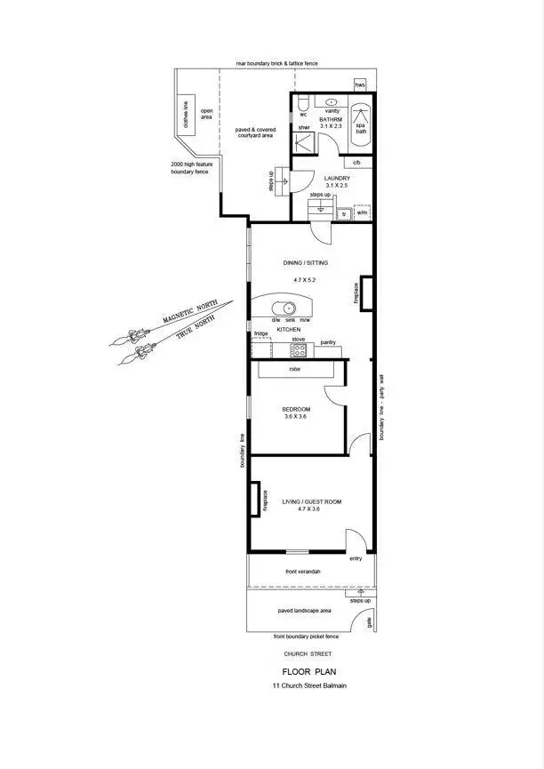 Floorplan of Homely house listing, 11 Church Street, Balmain NSW 2041