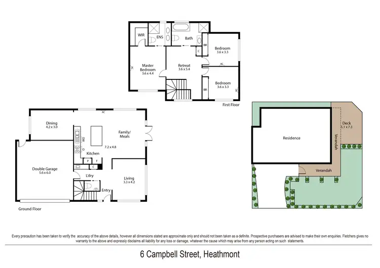 Floorplan of Homely house listing, 6 Campbell Street, Heathmont VIC 3135
