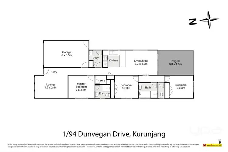 Floorplan of Homely house listing, 1/94 Dunvegan Drive, Kurunjang VIC 3337