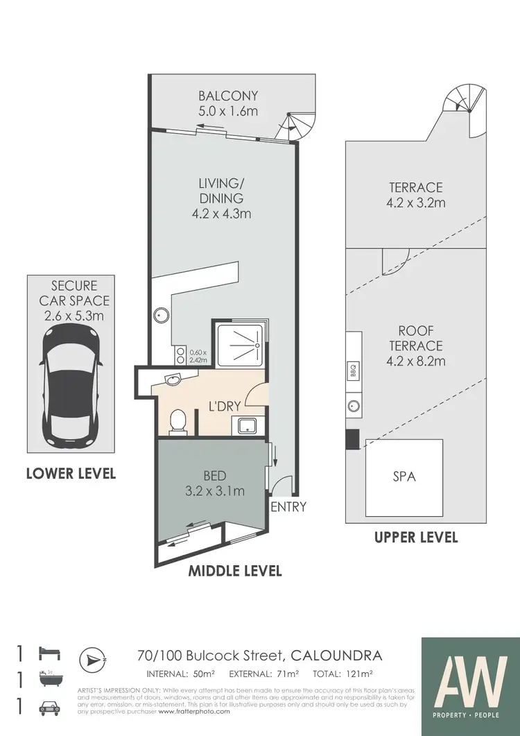 Floorplan of Homely unit listing, 70/100 Bulcock Street, Caloundra QLD 4551