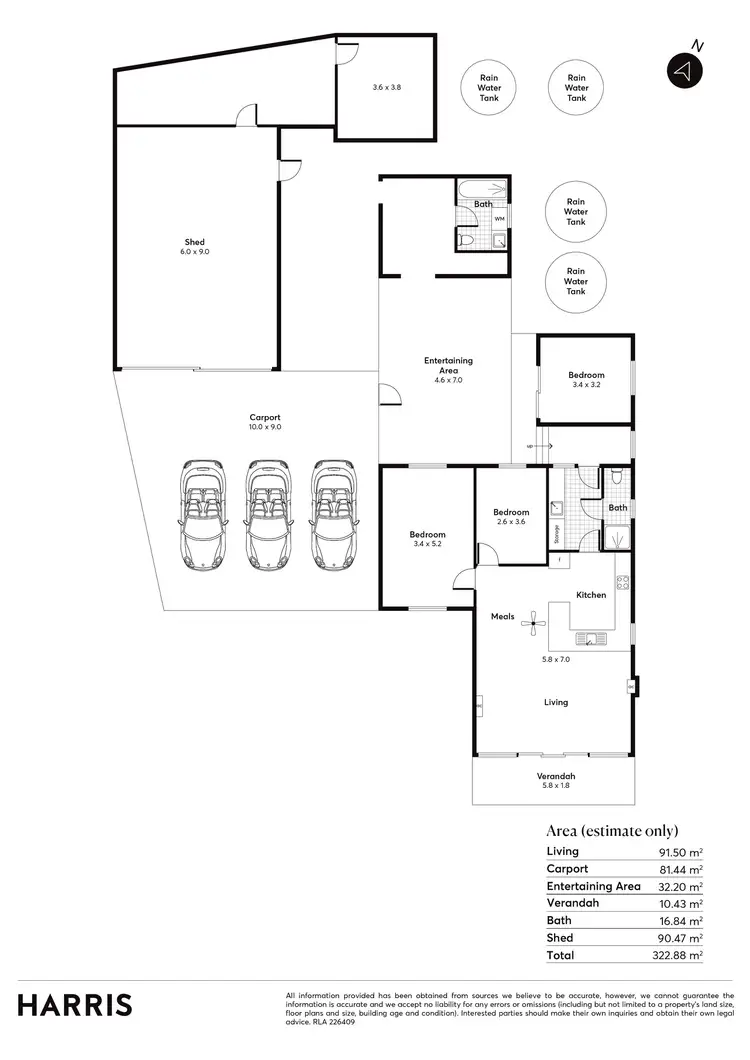 Floorplan of Homely house listing, 7 Eva Crescent, Port Julia SA 5580
