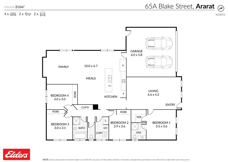 Floorplan of Homely house listing, 65A Blake Street, Ararat VIC 3377