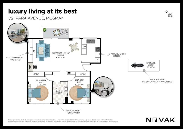 Floorplan of Homely apartment listing, 1/21 Park Avenue, Mosman NSW 2088