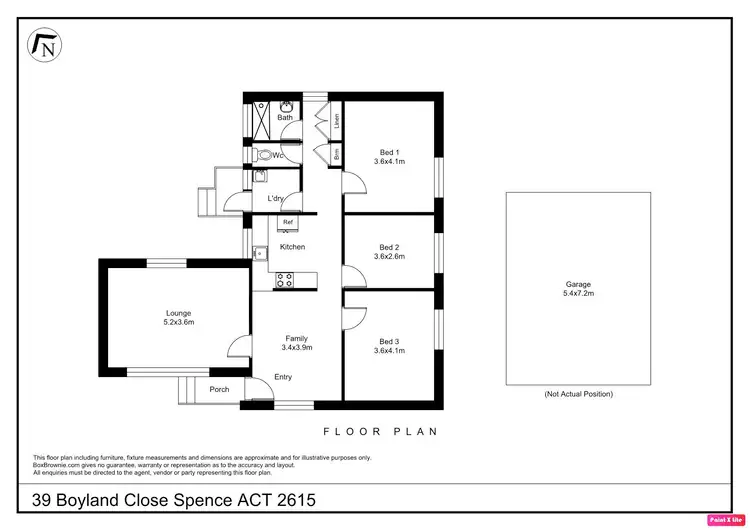 Floorplan of Homely house listing, 39 Boyland Close, Spence ACT 2615