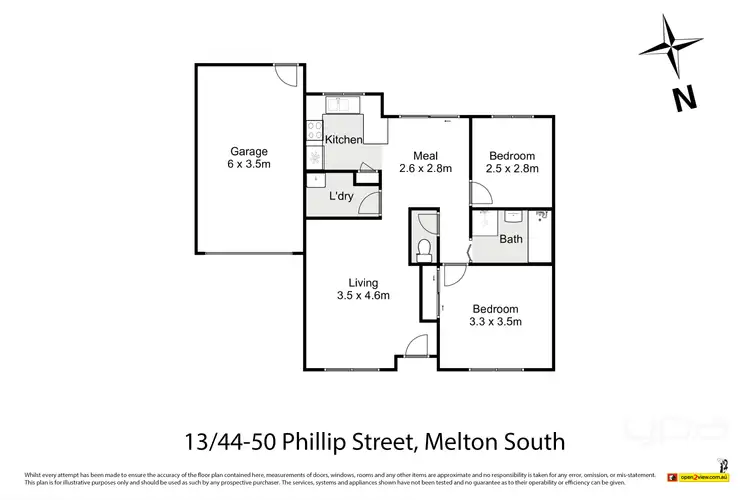 Floorplan of Homely unit listing, 13/44-50 Phillip Street, Melton South VIC 3338