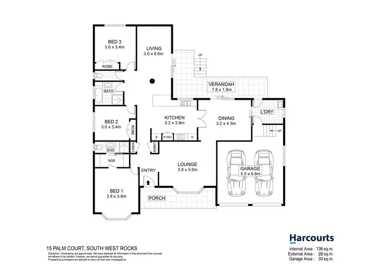 Floorplan of Homely house listing, 15 Palm Court, South West Rocks NSW 2431