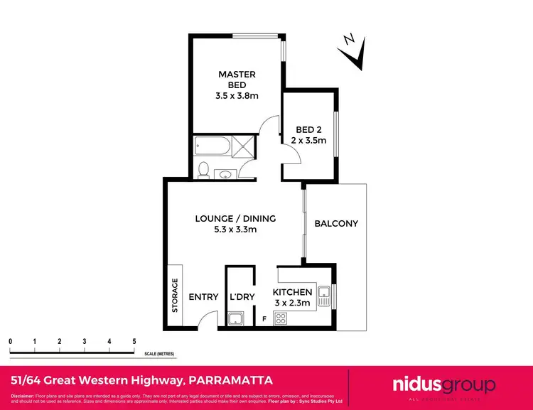 Floorplan of Homely unit listing, 51/64-66 Great Western Highway, Parramatta NSW 2150