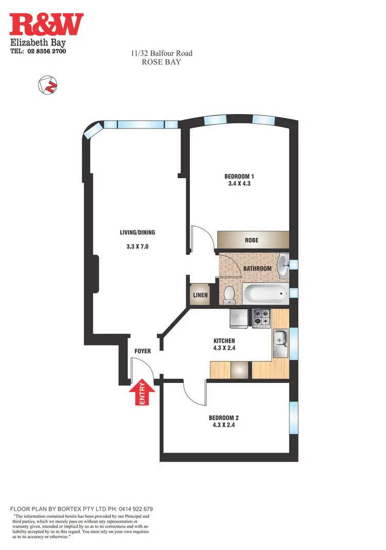 Floorplan of Homely unit listing, 11/32 Balfour Road, Rose Bay NSW 2029