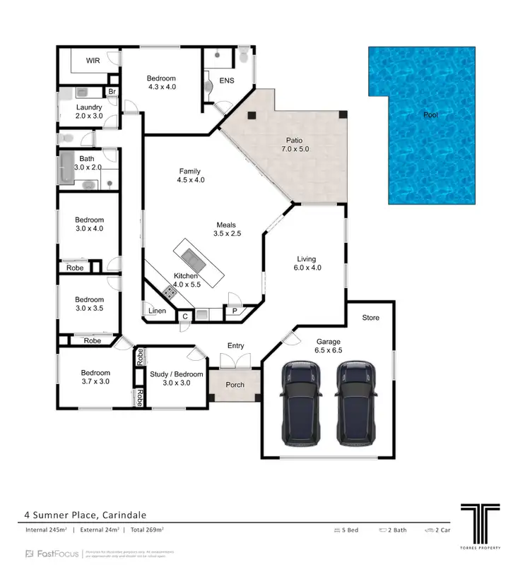 Floorplan of Homely house listing, 4 Sumner Place, Carindale QLD 4152