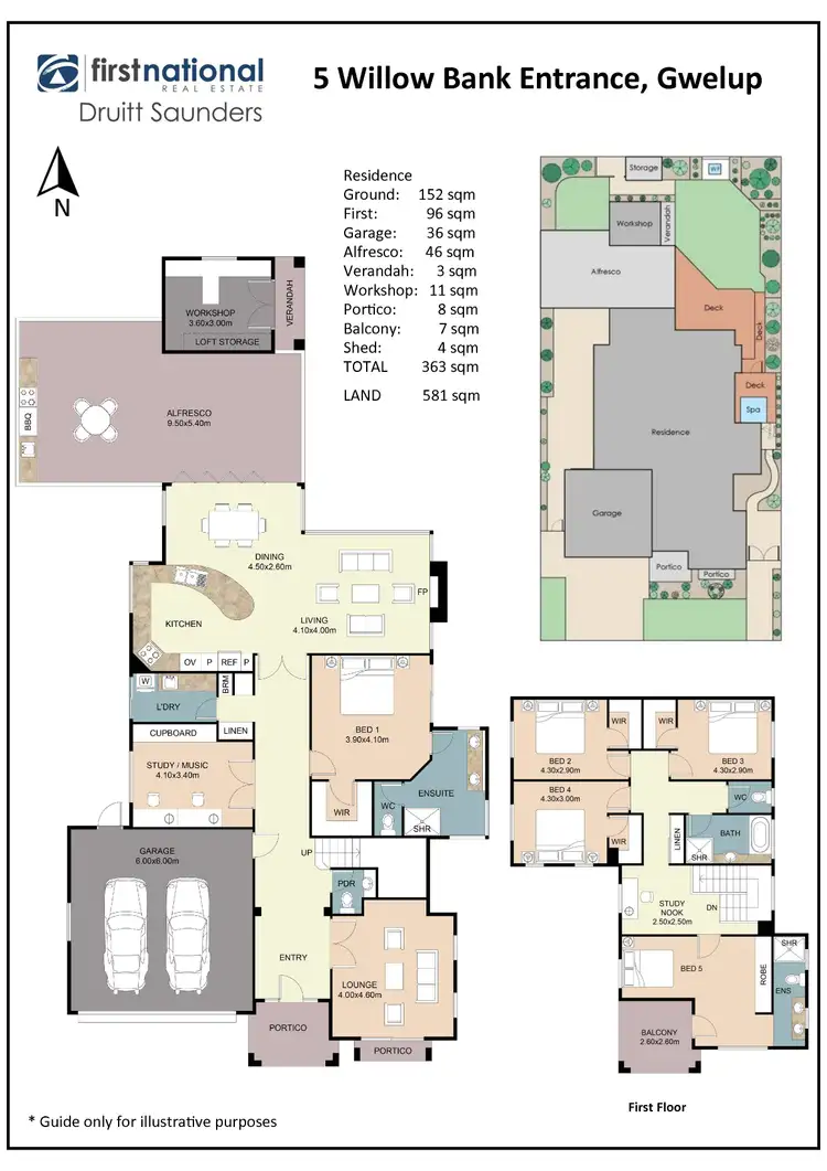 Floorplan of Homely house listing, 5 Willow Bank Entrance, Gwelup WA 6018