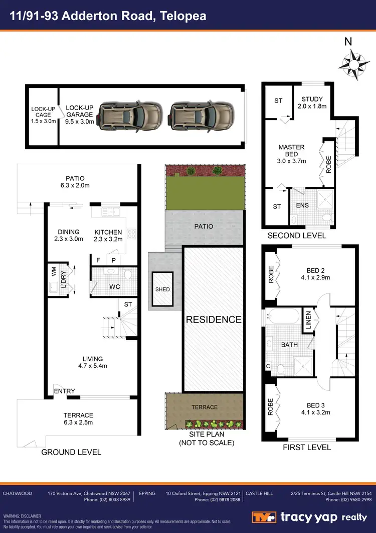 Floorplan of Homely townhouse listing, 11/91-93 Adderton Road, Telopea NSW 2117