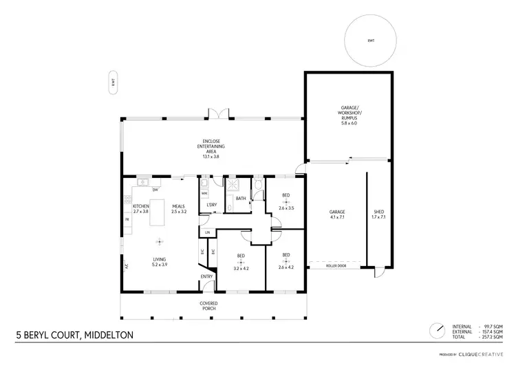 Floorplan of Homely house listing, 5 Beryl Court, Middleton SA 5213