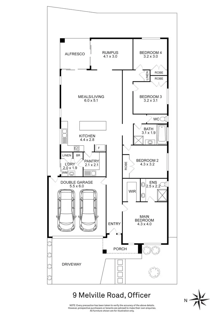 Floorplan of Homely house listing, 9 Melville Road, Officer VIC 3809