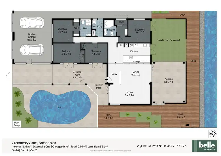 Floorplan of Homely house listing, 7 Monterey Court, Broadbeach Waters QLD 4218