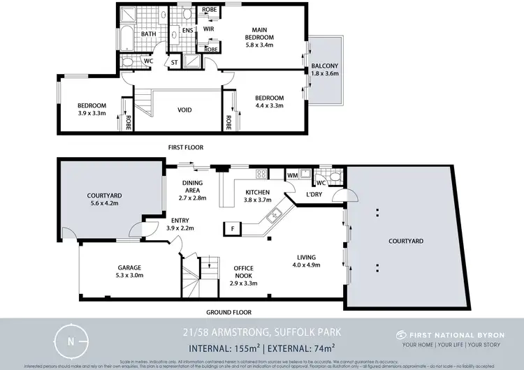 Floorplan of Homely townhouse listing, 21/58 Armstrong Street, Suffolk Park NSW 2481