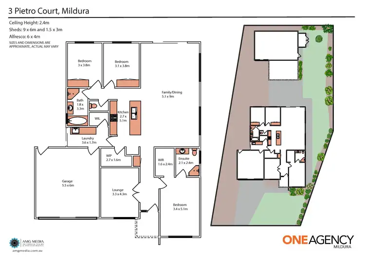 Floorplan of Homely house listing, 3 Pietro Court, Mildura VIC 3500