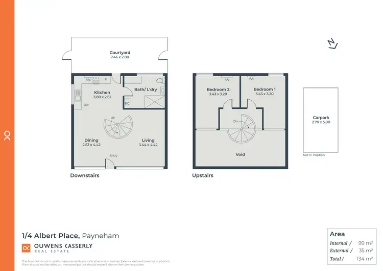 Floorplan of Homely townhouse listing, 1/4 Albert Place, Payneham SA 5070