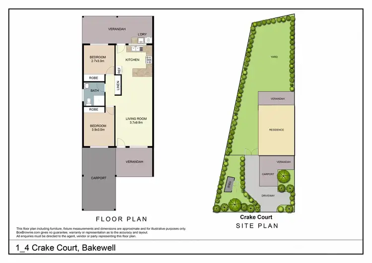 Floorplan of Homely unit listing, 1/4 Crake Court, Bakewell NT 832