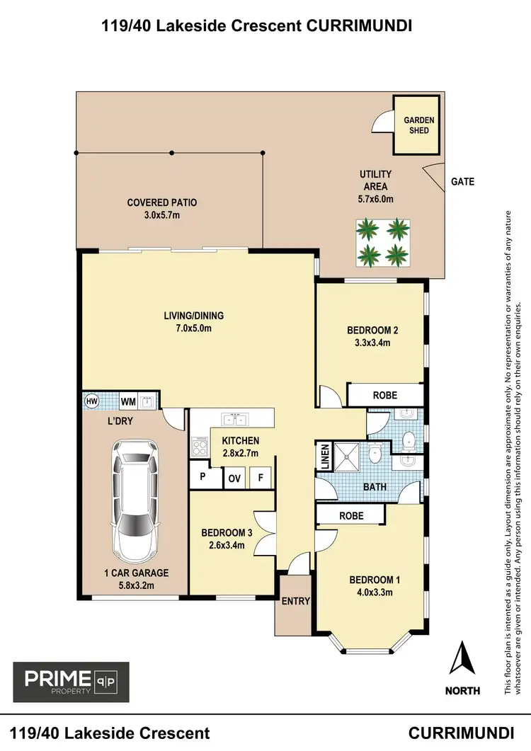 Floorplan of Homely unit listing, 119/40 Lakeside Crescent, Currimundi QLD 4551