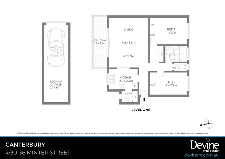 Floorplan of Homely unit listing, 4/30-36 Minter Street, Canterbury NSW 2193