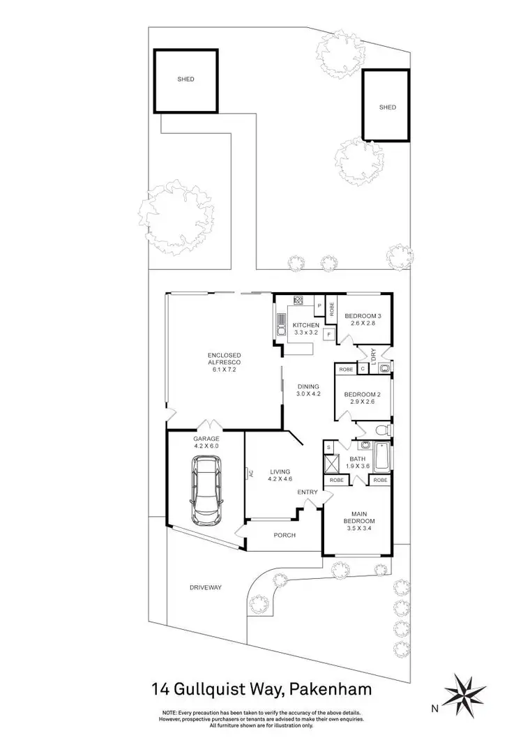 Floorplan of Homely house listing, 14 Gullquist Way, Pakenham VIC 3810