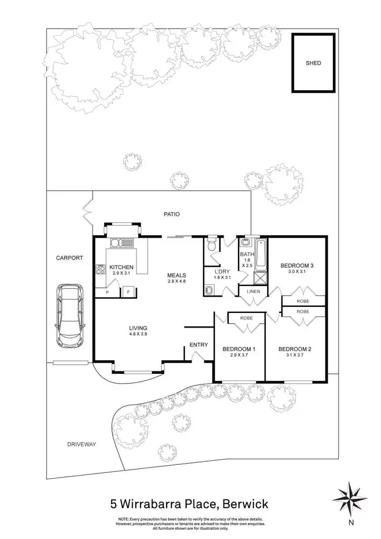 Floorplan of Homely house listing, 5 Wirrabarra Place, Berwick VIC 3806