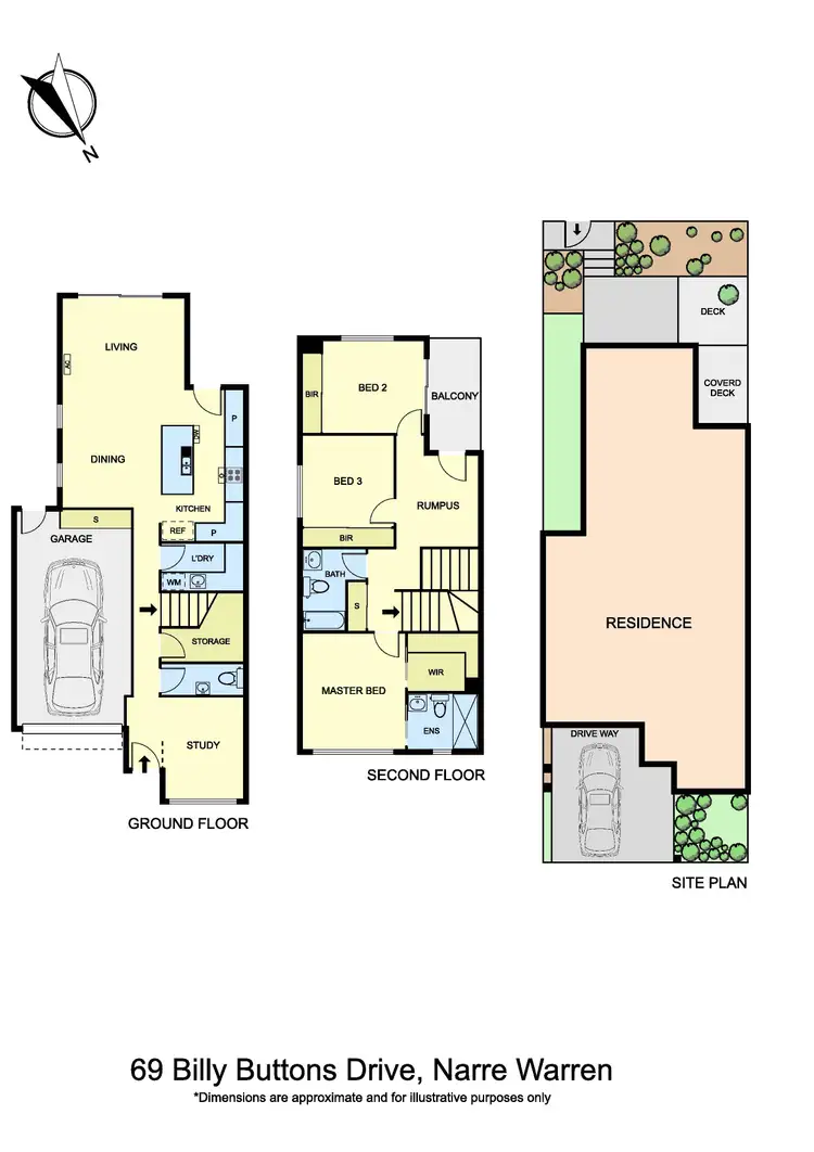 Floorplan of Homely house listing, 69 Billy Buttons Drive, Narre Warren VIC 3805