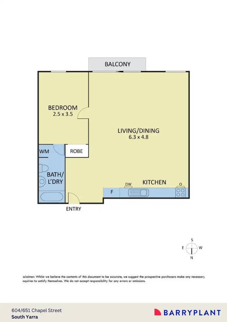 Floorplan of Homely apartment listing, 604/651 Chapel Street, South Yarra VIC 3141