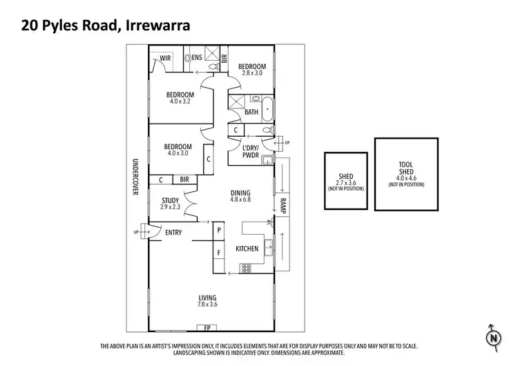 Floorplan of Homely rural property listing, 20 Pyles Road, Irrewarra VIC 3249