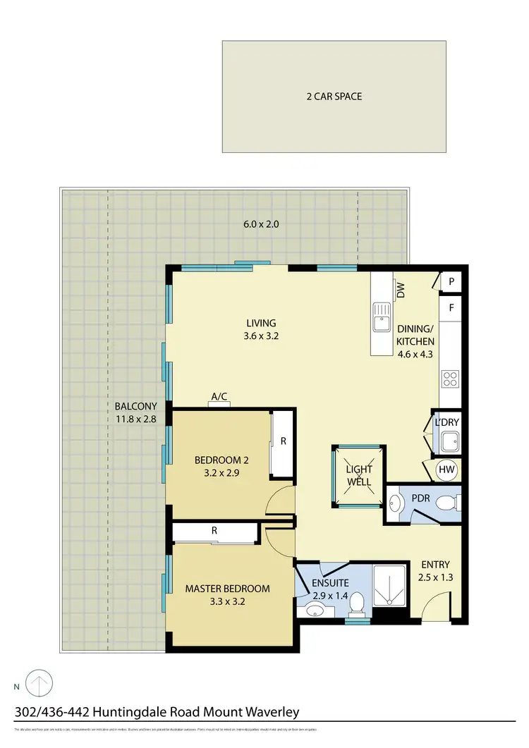 Floorplan of Homely apartment listing, Level 302/436-442 Huntingdale Road, Mount Waverley VIC 3149