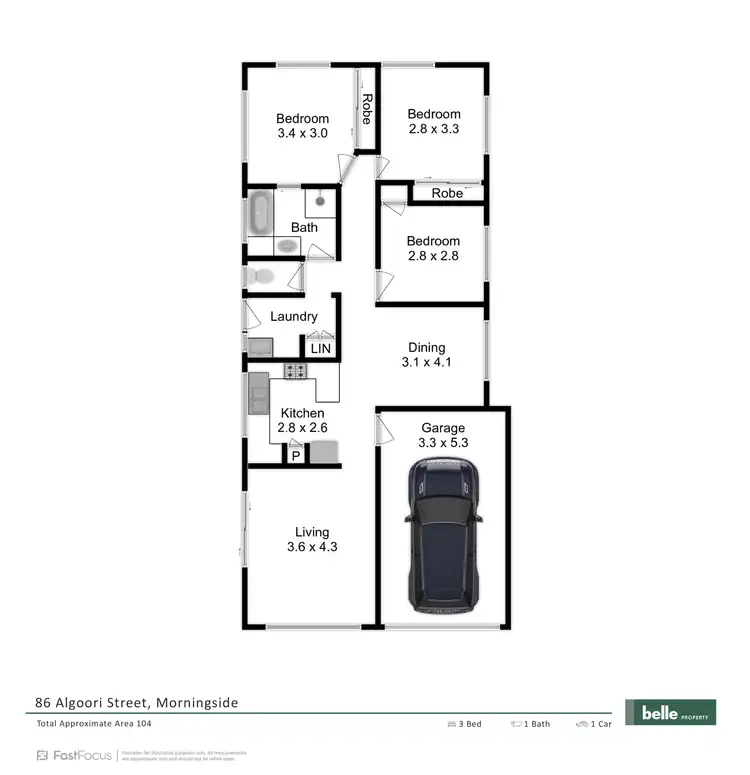 Floorplan of Homely house listing, 86 Algoori Street, Morningside QLD 4170