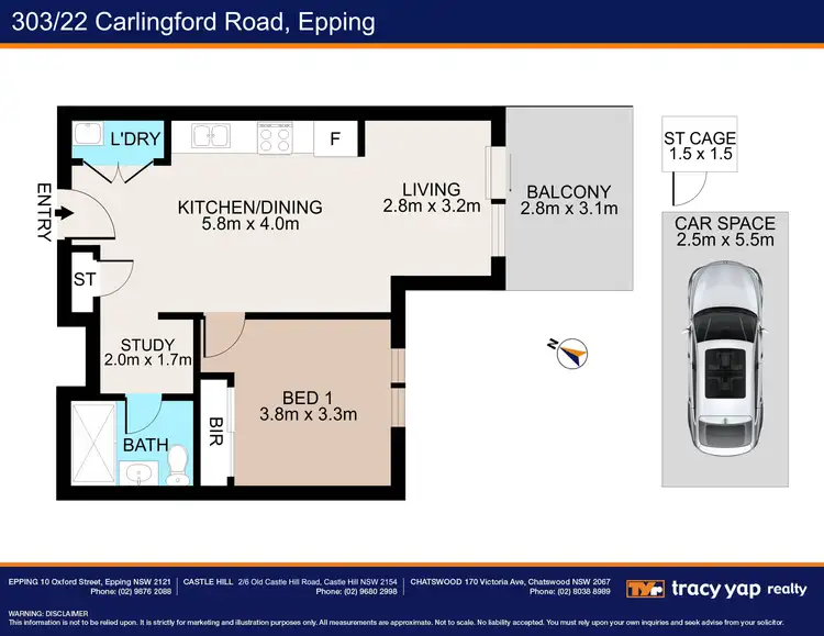 Floorplan of Homely apartment listing, 303/22 Carlingford Road, Epping NSW 2121