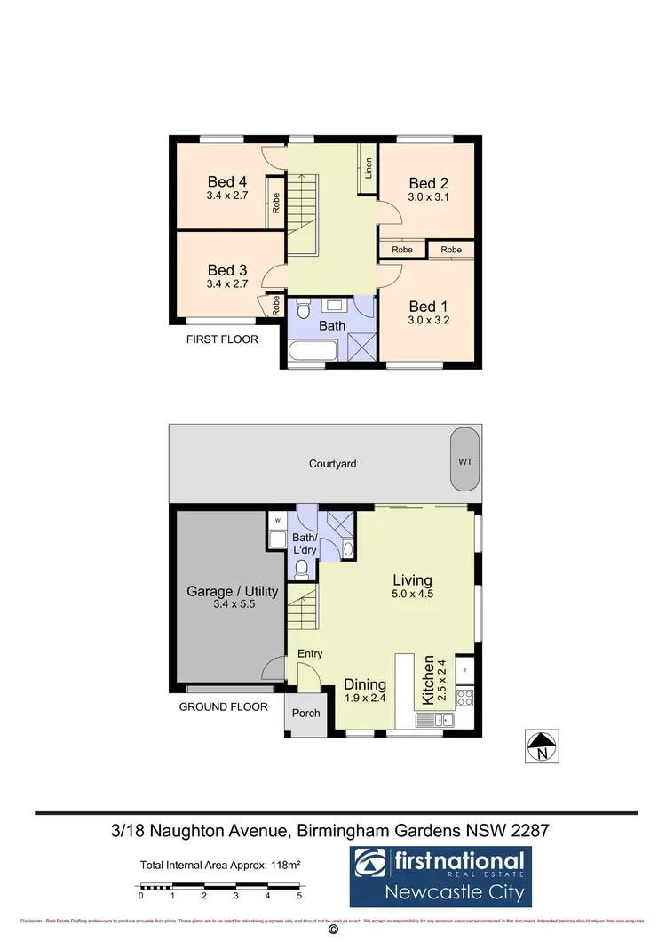 Floorplan of Homely townhouse listing, 3/18 Naughton Avenue, Birmingham Gardens NSW 2287