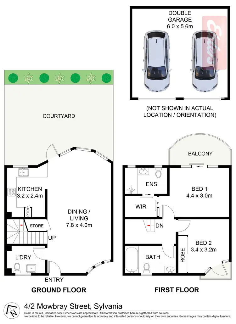 Floorplan of Homely townhouse listing, 4/2 Mowbray Street, Sylvania NSW 2224