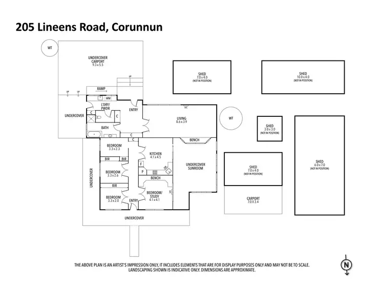 Floorplan of Homely rural property listing, 205 Lineens Road, Corunnun VIC 3249