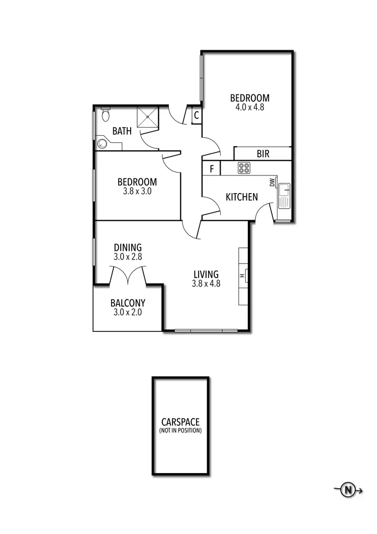 Floorplan of Homely apartment listing, 7/12 Berkeley Street, Hawthorn VIC 3122