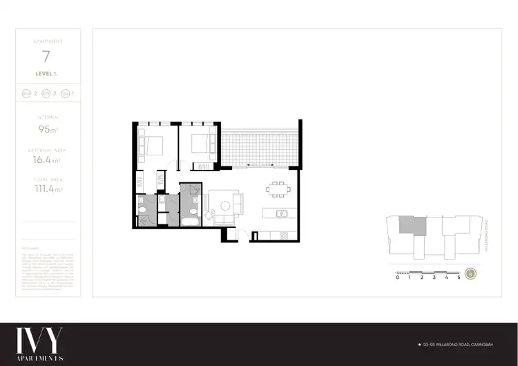 Floorplan of Homely apartment listing, 7/93 Willarong Road, Caringbah NSW 2229