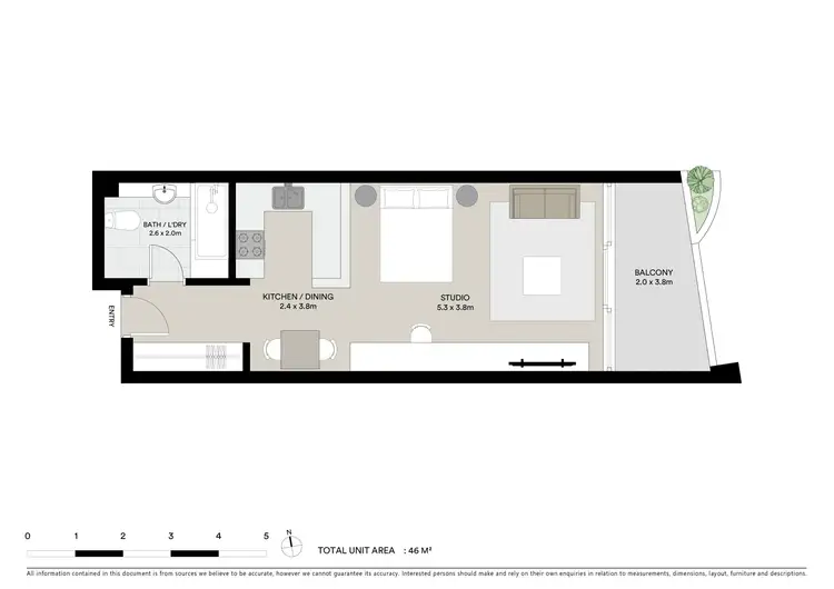 Floorplan of Homely apartment listing, 208/54A West Esplanade, Manly NSW 2095